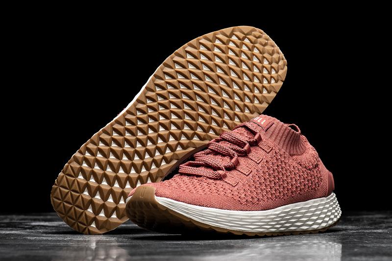 Men's Nobull Knit Running Shoes Pink | SG Y2098X